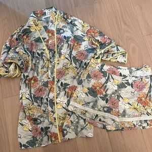 NWOT Kimono With High Waisted Shorts